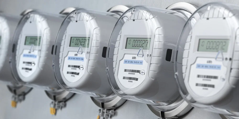 Medidor de luz inteligente con símbolos contador inteligente luz símbolos