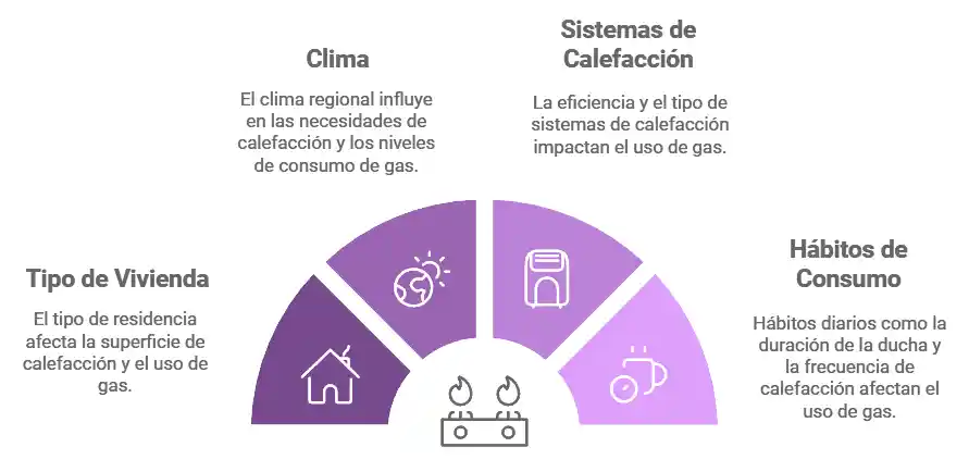 Factores que influyen en el consumo de gas